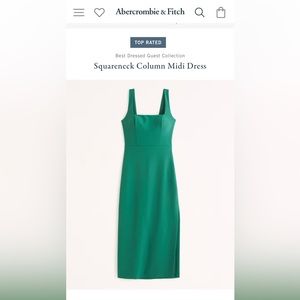 Squareneck Column Midi Dress